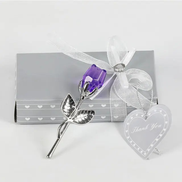 Crystal Glass Rose + gift box