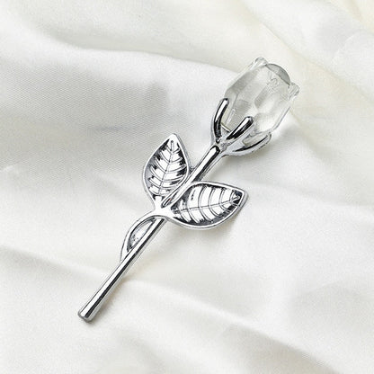 Crystal Glass Rose + gift box